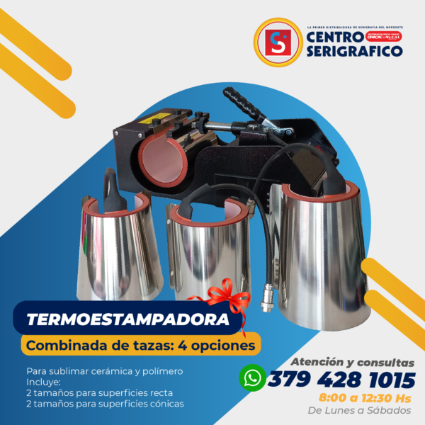 TERMOESTAMPADORA TAZAS 4 OPCIONES